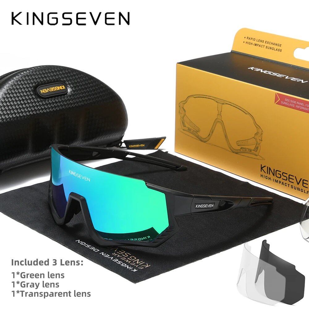 キングセブン 新作 サイクリングサングラス メンズ スポーツ レディース MTB 自転車 グラス UV400 偏光 フィッシング 保護 メガネ アウトドア フレームカラー：その他;レンズカラー：C 並行輸入品