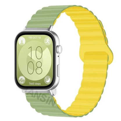 Magnetic Silicone Strap Wristband Replacement Band for Huawei Watch Fit 4 / 4Pro / 3. Band Color: ; Ships from: Parallel Import
