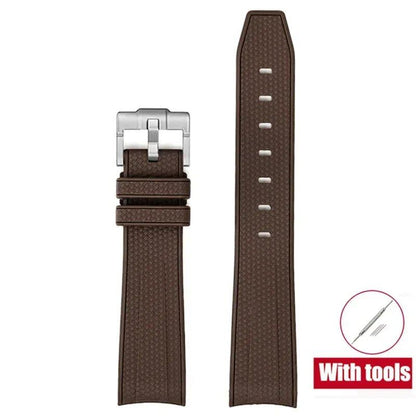 20mm Diving Strap with Curved Ends for Omega and Swatch Moonwatch, Silicone Rubber, Compatible with Rolex, Men's and Women's, Band Color: 20mm; Band Width: 20mm, Parallel Import