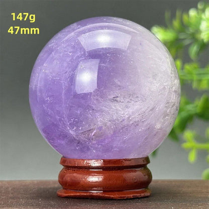 天然アメジスト ボール 水晶玉 ホームオフィスデコレーション エネルギー ウィッカ レイキ スピリチュアル 瞑想 魔術 占い カラー： 並行輸入品