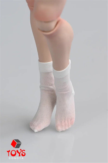 1/6 Scale Women's Semi-Transparent Stockings, Short Socks, Long Stockings, Costume Model for 12-inch Female Soldier Action Figure Body, Parallel Import