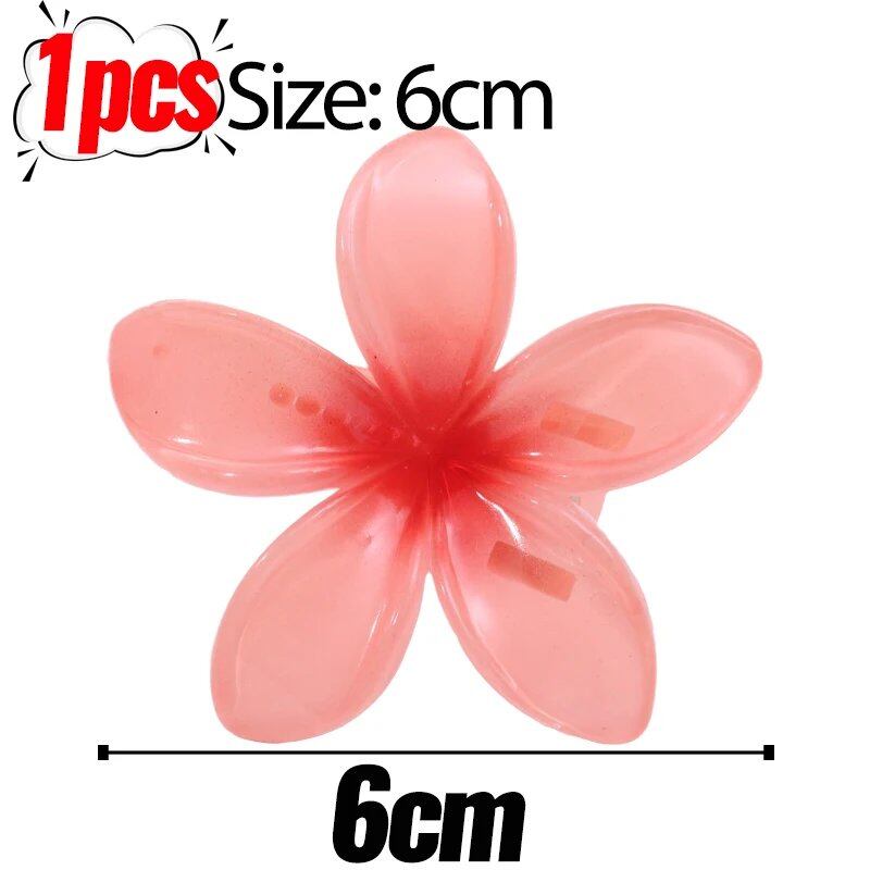 1/6 Hawaiian Gradient Flower Hair Clips for Women, Small, Stylish Head Accessories, Hairpins, Crab Barrettes, Parallel Import