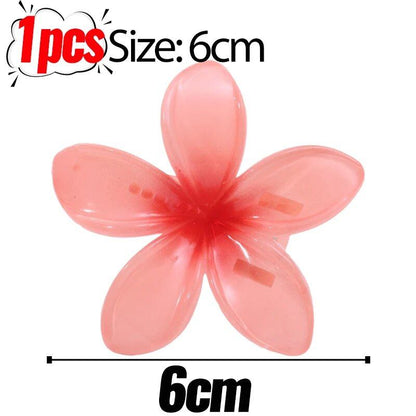 1/6 Hawaiian Gradient Flower Hair Clips for Women, Small, Stylish Head Accessories, Hairpins, Crab Barrettes, Parallel Import