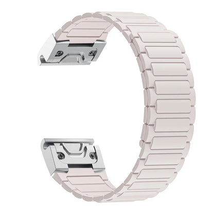 26mm Magnetic Silicone Loop Bracelet Band for Garmin Fenix 7X, 7 Pro, 6X, 5X, 5 Plus, Tactix 7, Forerunner 965, 955, and Enduro 2. Band Color: ; Band Width: 26mm. Parallel Import.
