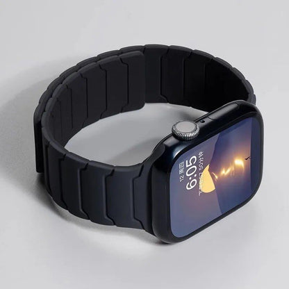 Magnetic Silicone Band for Apple Watch Ultra 2, 49mm, 45mm, 41mm, Series 9/8/7/6/SE/5/4, 38mm, 40mm, 42mm, 44mm, Band Color: mm, Parallel Import