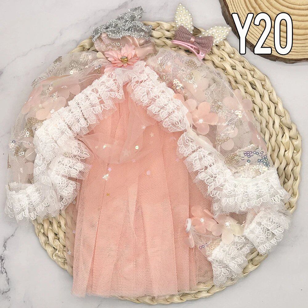 1/6 Scale BJD Doll Clothes Full Set (30cm) Anime Cute Reborn Doll Skirt, Hat, and Head Dress for Girls, Gift, Dress-Up DIY Dollhouse Toy, Parallel Import