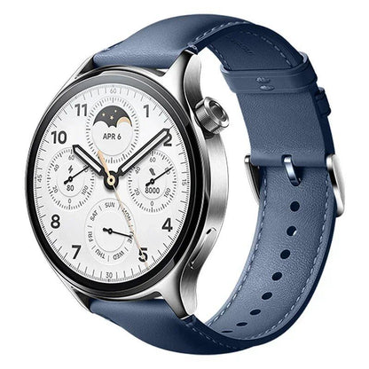 22mm Universal Calf Leather Strap Band Accessory for Xiaomi Watch S3, S1 Pro/S1, MI Color 2, and S1 Active. Band Color: Parallel Import