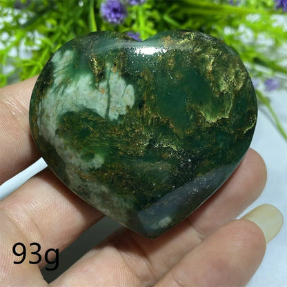 天然水晶 エメラルド原石 ハート型 パームストーン スピリチュアル 瞑想 ヒーリング クリスタル インテリア  並行輸入品