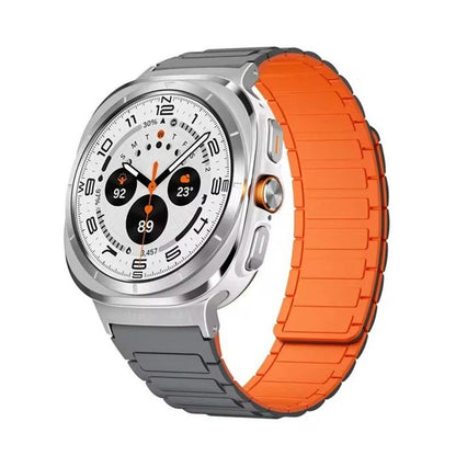 Magnetic Silicone Sport Band for Samsung Galaxy Watch 7 Ultra (47mm), Soft Lapped Bracelet, Gapless Strap, Band Color: Compatible with Galaxy Watch Ultra; Band Width: Compatible with Galaxy Watch Ultra (Parallel Import)