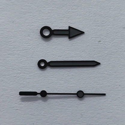 High-quality hand set for NH35, NH36, NH38, NH39, NH70, NH72, 7S26, 7S36, 4R35, and 4R36 watches. Available in silver, gold, black, blue, and red. Luminous dial hands. Parallel import.