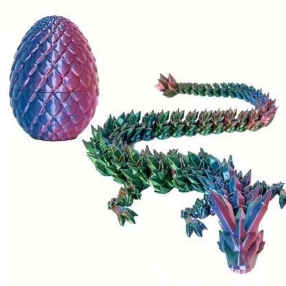 1/2 pcs 3D Printed Dragon Egg, Movable and Rotating Jointed Dragon Model, Desktop Ornament, Kids Toy, Parallel Import