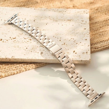 Thin Stainless Steel Metal Wristband Strap for Apple Watch Series 987654321, Compatible with iWatch 38/40/41/42/44/45mm, Size: S10-4, Parallel Import