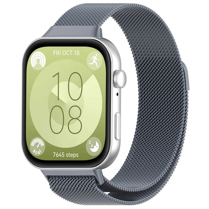Milanese Loop Strap for Huawei Watch Fit 3/4/4 Pro, Magnetic Stainless Steel Band, Metal Bracelet, Band Color: Parallel Import