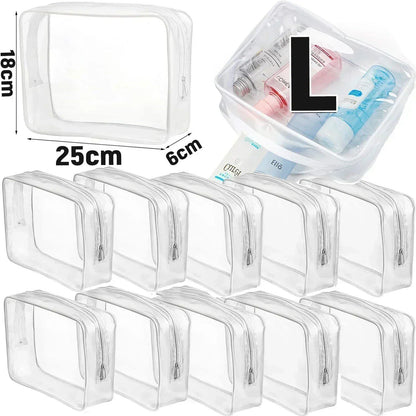 1/20 Clear PVC Storage Travel Organizer, Clear Makeup Bag, Beauty Case, Toiletry Bag, Bathroom Pouch, Size: Parallel Import