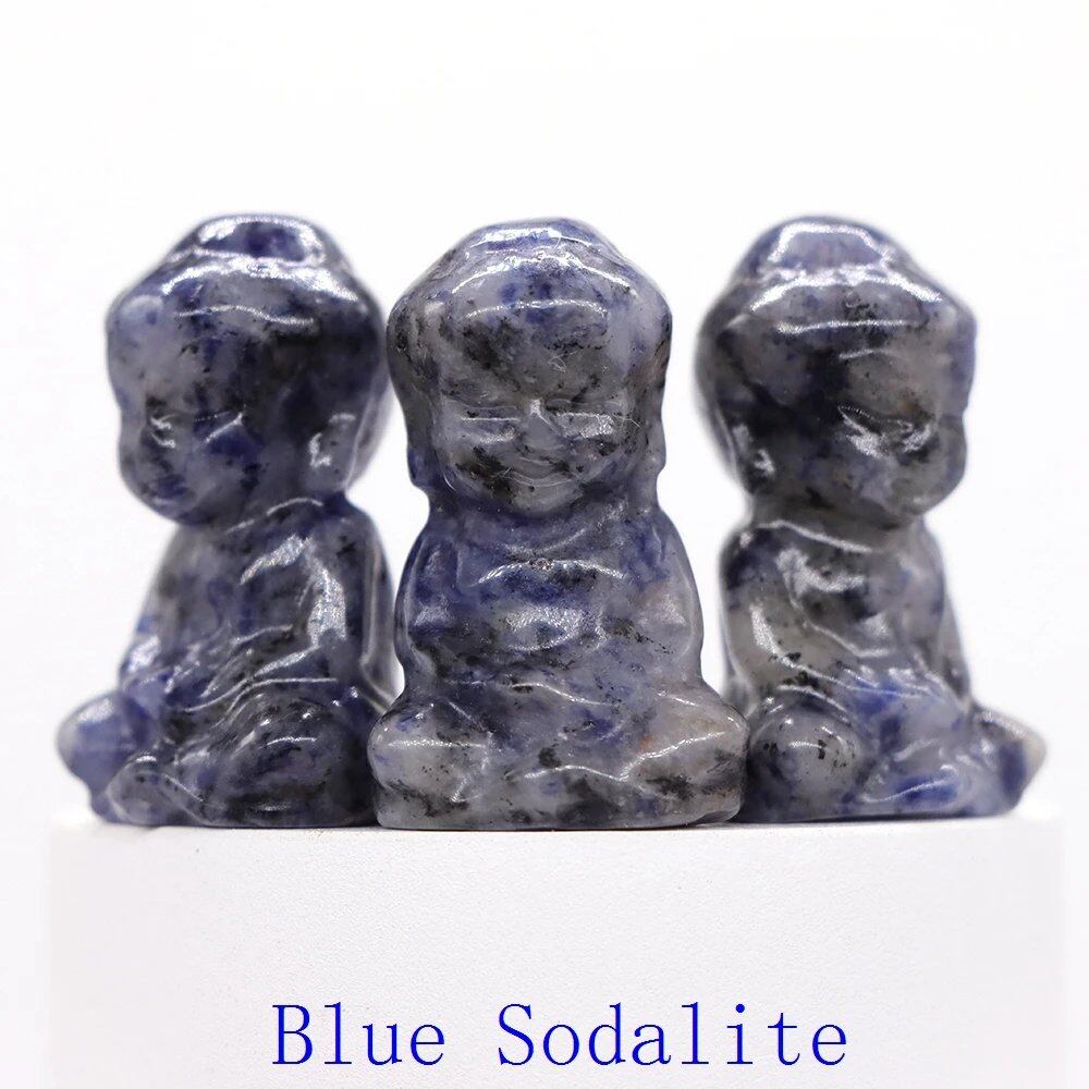 1.2-inch Mini Buddha Statue, Natural Stone Carving, Healing Crystal, Power Stone, Spiritual Craft, Good Luck, Furniture, Interior Accessories, Home Decor, Bulk Sale, Wholesale Size: 1 Piece; Parallel Import