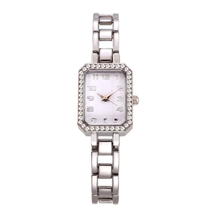 New Luxury Women's Watch, Simple Square Design, Full Diamond Digital Quartz Movement, Gold Stainless Steel Bracelet, Dress Watch; Ships from: Parallel Import