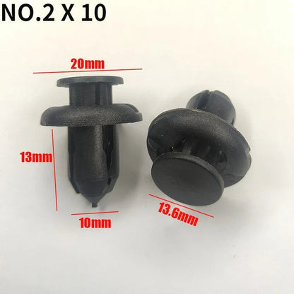 10/20/50 Pieces Bumper Clips Rivets Fender Liner Fasteners Retainers Compatible with Mitsubishi, Nissan, and Honda, 8mm, 9mm, and 10mm Holes, 0 Pieces per Pack, Parallel Import