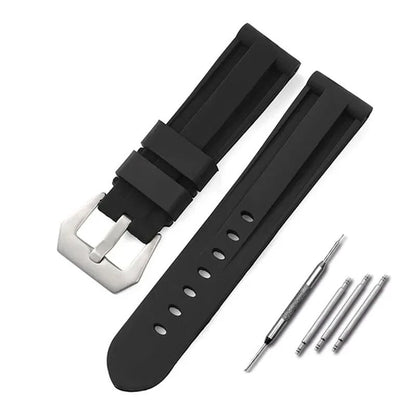 Silicone watch band compatible with Panerai, 20mm, 22mm, 24mm, 26mm, sports replacement strap, compatible with Omega, men's and women's rubber bracelet, band color: mm, parallel import