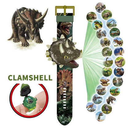 Kids' Dinosaur Watch with 24 Projection Patterns, Tyrannosaurus Projection Cartoon Clock, Kids' Christmas Gift, Color: 3, Parallel Import