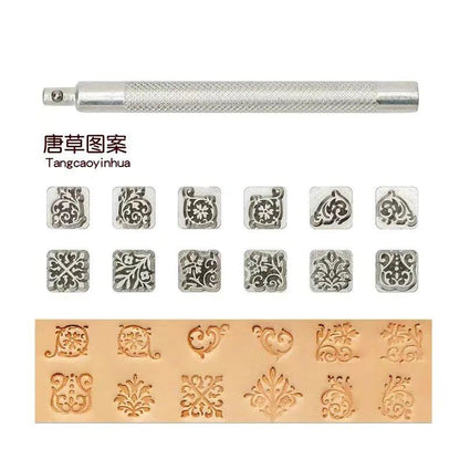 Handmade Leather Embossing Tool DIY Craft Zodiac Constellation Animal Mold Stamp Set Metal Stamping Tool Parallel Import