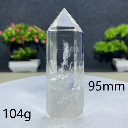 白水晶タワーワンド 六角オベリスク 研磨工芸品 天然原石 ミネラル標本 スピリチュアル瞑想ヒーリング  並行輸入品