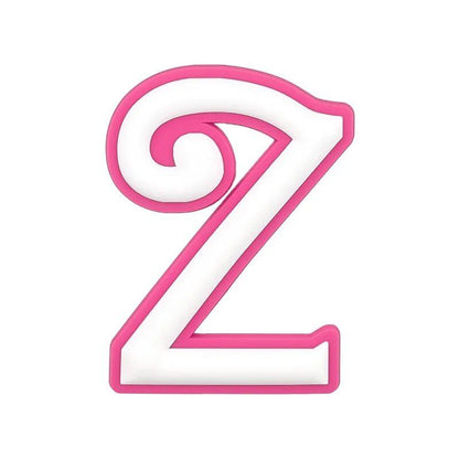 1/26 Scale PVC Pink Greek Alphabet A-Z Charm for Beach Bags, Women's Handbags, and Travel Bags (Pinky Girls) - Parallel Import