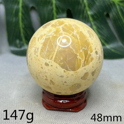 Hand-Polished Australian Gold Opal Ball, Ideal for Home Decor, Room Decoration, Holiday Gifts, Spiritual Stones, Healing, Witchcraft, Altars, and Prayer (Imported)