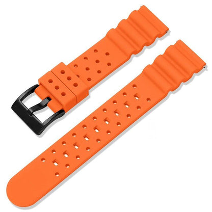 20mm/22mm Silicone Strap Compatible with Seiko/Omega/Longines Aqua Ghost Dive Watches, Black &amp; Green, Waterproof, Replacement Watch Band, Band Color: mm, Parallel Import