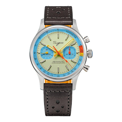Sugesu Pilot's Watch ST19 Origin Movement Swan Neck Chronograph Mechanical Wristwatch with Sapphire Crystal, Military Racing, 1963 Limited Edition, Size: ; Ships from: Parallel Import