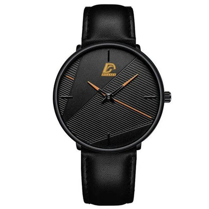 Fashionable Men's Minimalist Watch, Simple Business Style, Ultra-Thin, Stainless Steel Mesh Strap, Quartz Movement, Relogio Masculino, Color: Parallel Import