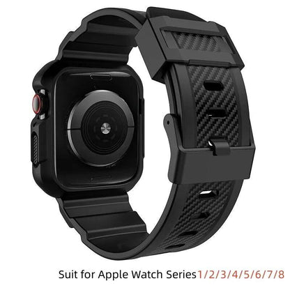 Apple Watch Bumper Case Strap, 45mm, 44mm, 42mm, 40mm, Ultra, 49mm, Durable Sport Band, Compatible with iWatch SE/8/7/6/5/4/3/2/1, Size: Parallel Import