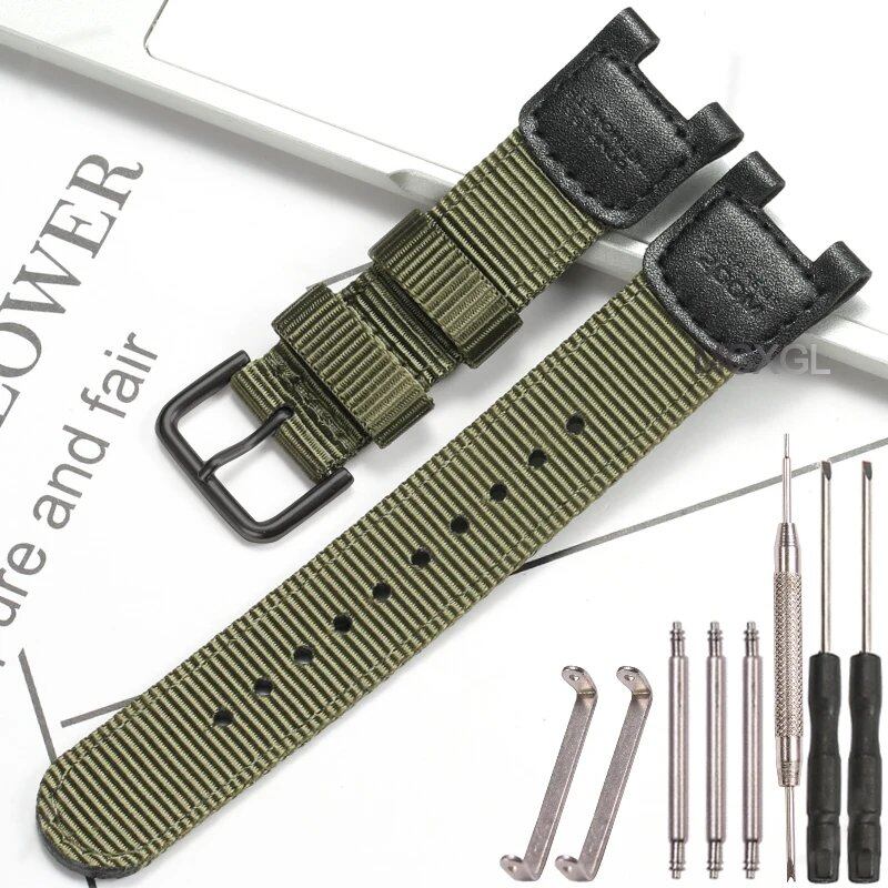 Replacement nylon strap for Casio SGW100, SGW-100-1V, SGW-100-1VDF sports watch, and GW-3500B. Available in canvas and band colors. Band width: 12mm x 24mm. Ships from: Parallel import.