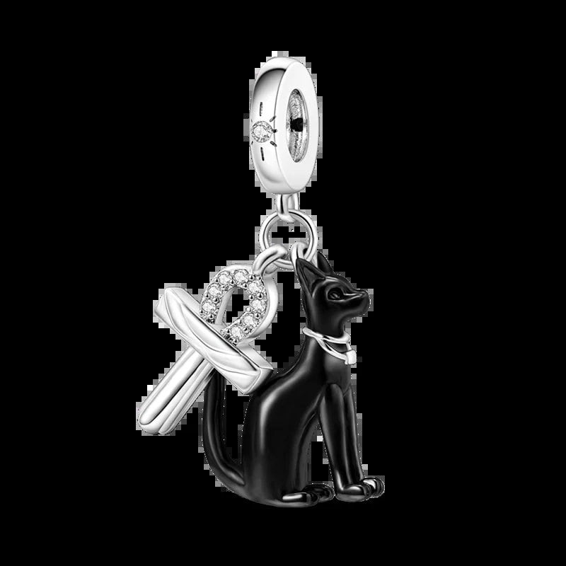 925 Sterling Silver Zodiac Lucky Charm Pendant, Custom Bracelet Charm Beads, Necklace, DIY Women's Jewelry, Gem Color, Parallel Import