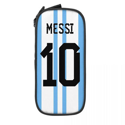 Soccer Messi Pencil Case, Large Capacity, Student Pencil Case, Stationery, School Supplies, Makeup Pouch, Size: L; Parallel Import