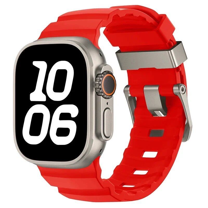 アップルウォッチUltra 10 9 8 7 6 5 SE用 高級ソフトシリコンバンド トレイルストラップ 46mm 45mm 49mm 44mm対応 リストバンド アクセサリー バンドカラー：mm 並行輸入品