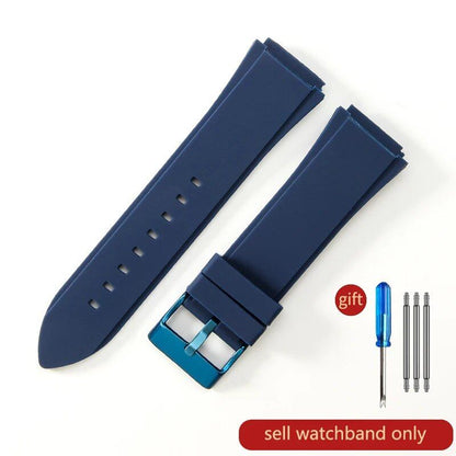 GUESS Silicone Watch Strap, Waterproof and Sweatproof, Soft and Comfortable, Blue Rubber, 22mm, Compatible with U0247G3/W1058G2/W0040G3 Watches, Size: 22mm; Band Color: Black (Imported)