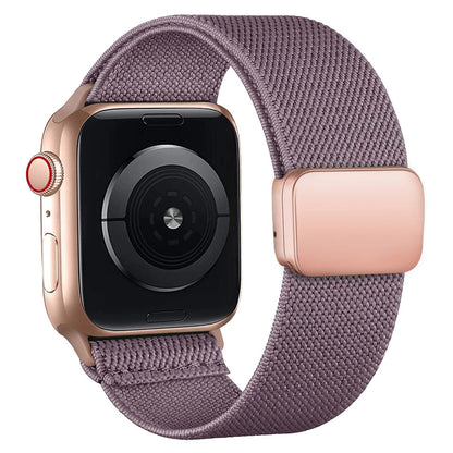 Magnetic Loop Band for Apple Watch, 40mm, 44mm, 45mm, 49mm, 41mm, 38mm, Compatible with iWatch Ultra 2 Series 9/8/7/3/SE, Nylon Bracelet with Scrunch, Band Color: Parallel Import