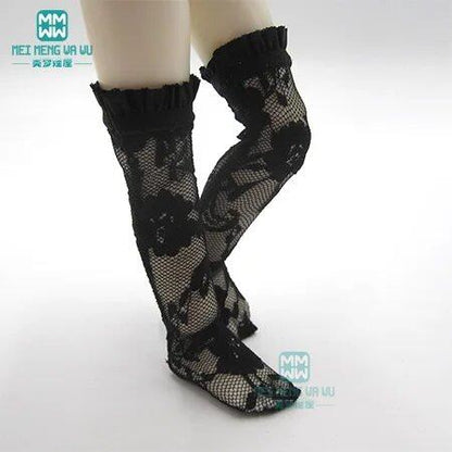 Lace Socks &amp; Long Stockings for 1/3, 1/4, 1/6 BJD (DD, SD, GEM) Dolls by XAGADOLL MYOU YOSD Dolls, Color: BJD-0cm, Parallel Import