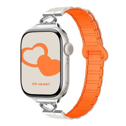 Magnetic Strap for Apple Watch, Silicone Bracelet, Compatible with 45mm, 44mm, 40mm, 42mm, 46mm, 41mm, 49mm, and 38mm Watches, iWatch Series 10/SE/9/8/7/Ultra 2, Band Color: mm, Parallel Import