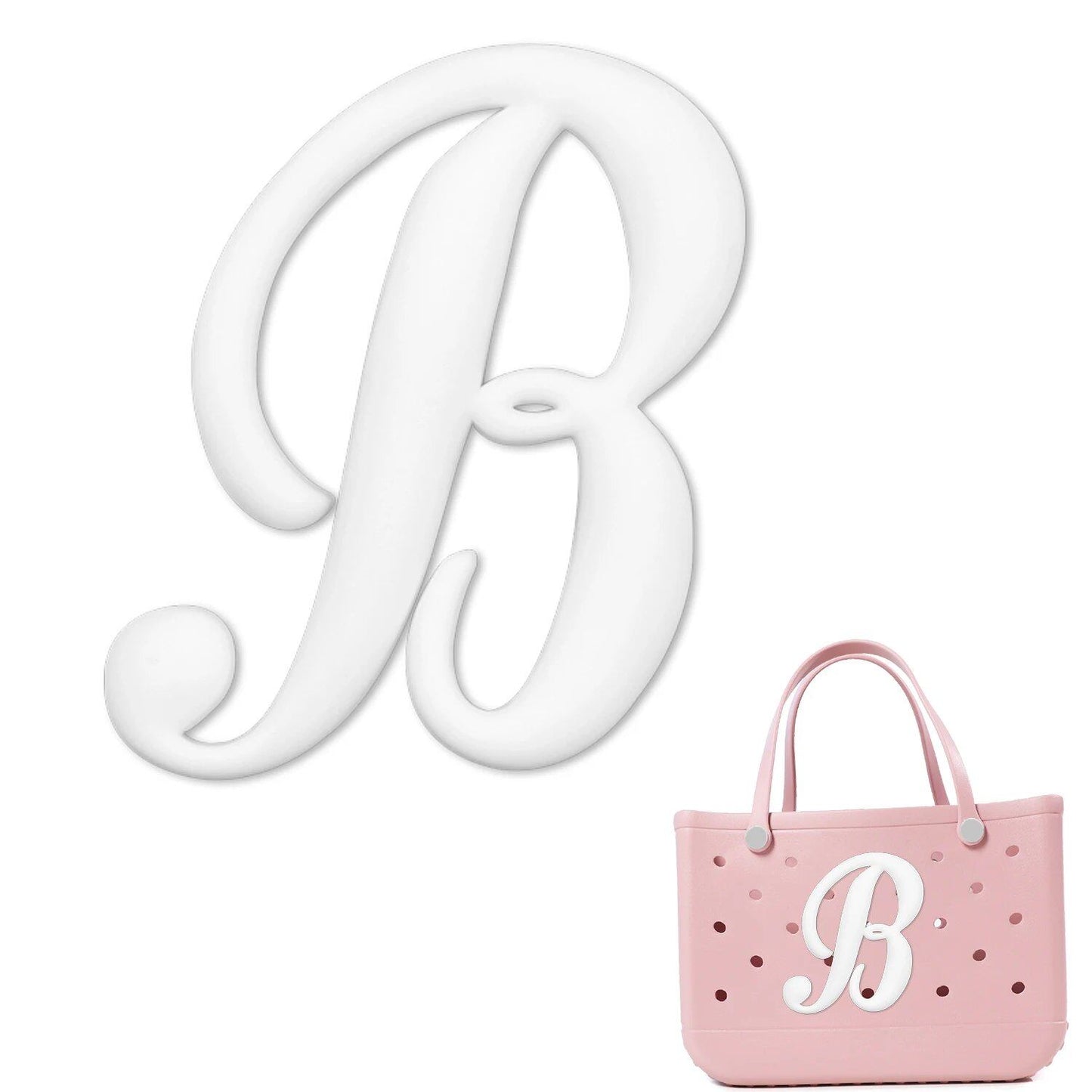 1/26 Scale PVC Greek Alphabet Bag Charms for Women, Beach Bag Decoration, Lettered Bag Accessories, Tote Bag Charms, Gift, Color, Parallel Import