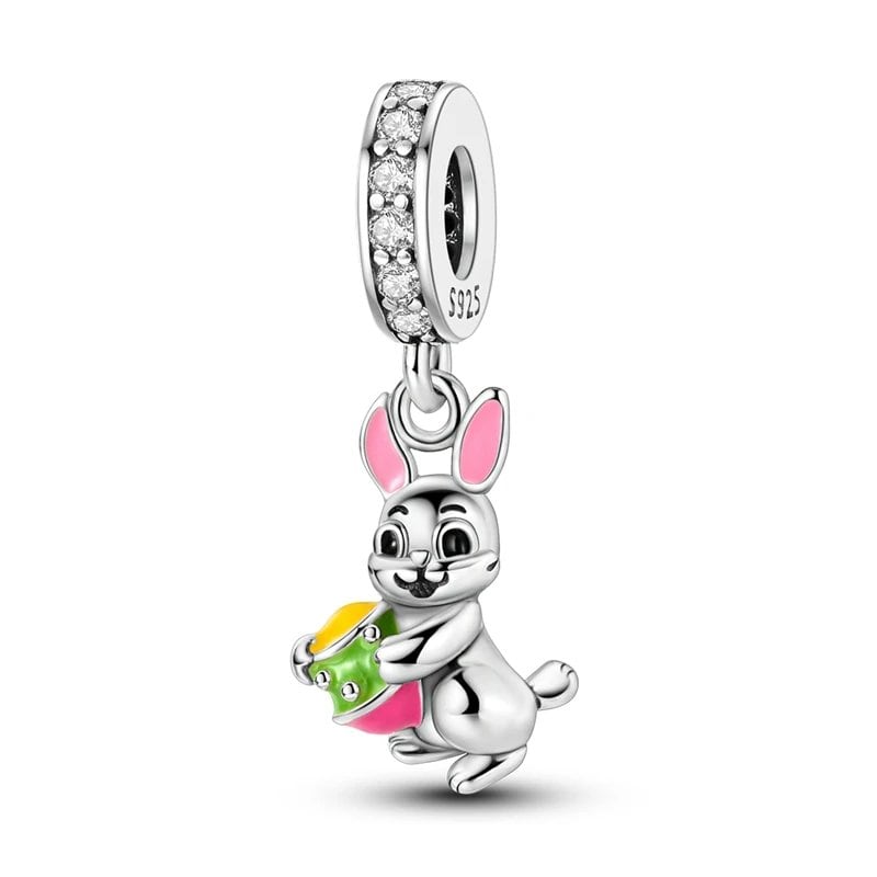 925 Sterling Silver Zodiac Lucky Charm Pendant, Custom Bracelet Charm Beads, Necklace, DIY Women's Jewelry, Gem Color, Parallel Import