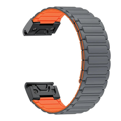 26mm Magnetic Silicone Loop Bracelet Band for Garmin Fenix 7X, 7 Pro, 6X, 5X, 5 Plus, Tactix 7, Forerunner 965, 955, and Enduro 2. Band Color: ; Band Width: 26mm. Parallel Import.
