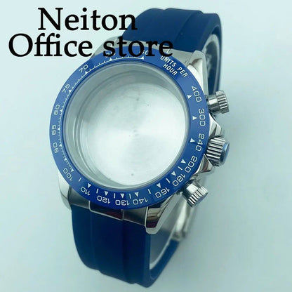 NEITON VK63 Watch Case, Stainless Steel with Sapphire Crystal, Waterproof, Compatible with Seiko Movement VK63A, Parallel Import