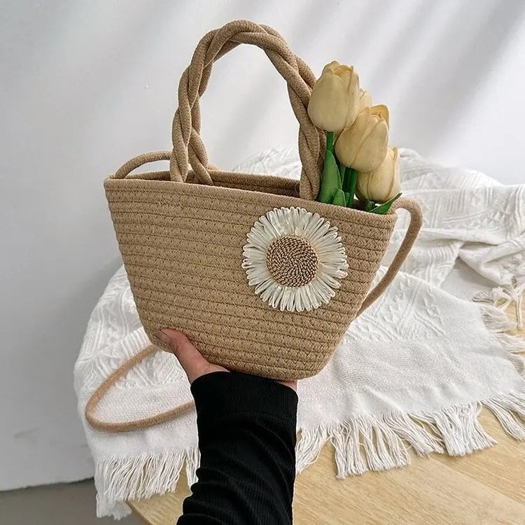 手編みレディースハンドバッグ 小型 シェル編み 夏 ビーチバッグ ショッパートート 女性用 旅行 ショルダーバッグ クロスボディ  並行輸入品