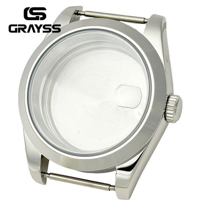 High-Quality Flat/Gear Edge MOD Watch Case with Sapphire Crystal, Waterproof, 36mm/39mm Style, for NH35, NH36, and NH34 Mechanical Movements. Color: mm. Parallel Import.
