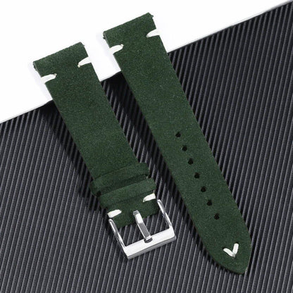 Soft Suede Watch Band, 18mm, 20mm, 22mm Leather Strap, Brown, Blue, Red, Khaki, Replacement Strap, Quick Release, Men's and Women's Bracelet, Band Color: mm, Parallel Import
