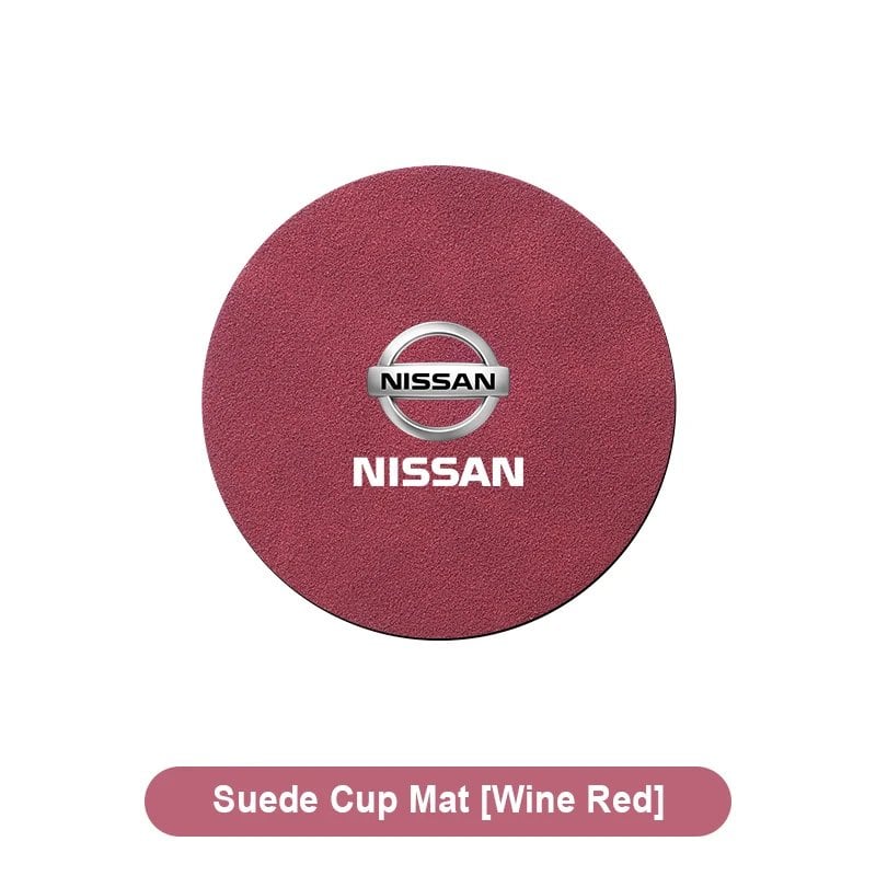 Hot Sale: 1/2 Car Coasters, Cup Holder Mats, Non-Slip Cup Pads, Accessories for Nissan X-TRAIL, Qashqai, Note, Juke, Sentra, and Patrol (Parallel Import)