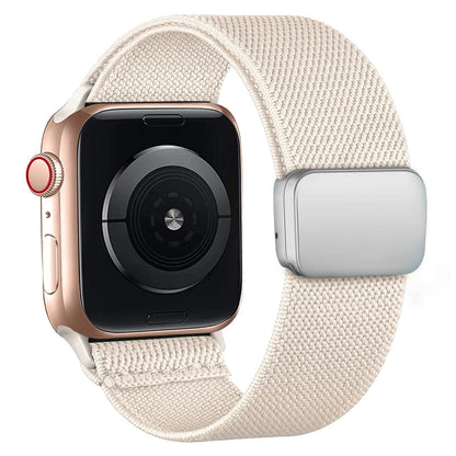 Magnetic Loop Band for Apple Watch, 40mm, 44mm, 45mm, 49mm, 41mm, 38mm, Compatible with iWatch Ultra 2 Series 9/8/7/3/SE, Nylon Bracelet with Scrunch, Band Color: Parallel Import