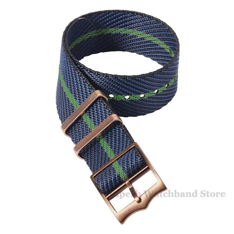 Premium Nylon Strap - Tudor 20mm, 22mm Canvas Military Watch Band - Seiko Fabric Bracelet - Rolex Wristband with Bronze Buckle, Band Color: mm, Parallel Import