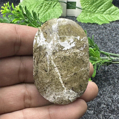 Natural Quartz Crystals: Aquamarine Agate, Ocean Jasper, Palm Stone, Polished Stones, Gemstone Mineral Specimens for Spiritual Meditation, Energy, and Feng Shui, Color: Green, Parallel Import